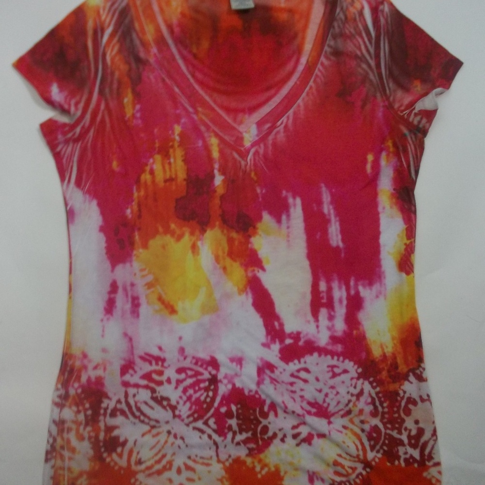 Maurices Multi Color Tee Size Large - image 1